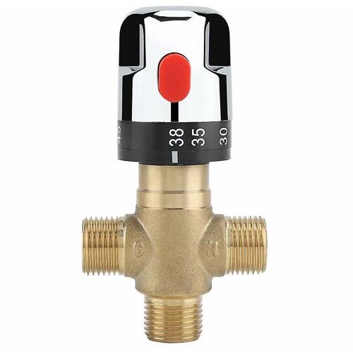Robinet mitigeur thermostatique en laiton massif pour eau chaude et froide, température fixe, pour cuisine, salle de bain, lavabo, toilettes, G1/2, 35-45 °C, 15 mm