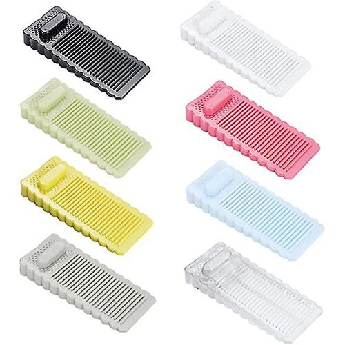 Cale de porte au sol, butée de porte au sol, 8 pièces butée de porte au sol, Fabriqué en caoutchouc souple, durable, antidérapant, peut être empilé, pour la maison, le bureau (8 couleurs,