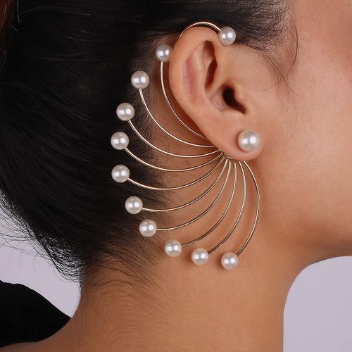 Boucles D'oreilles Élégantes À Crochets Et Perles Style Bohème, Non Perçantes, Pour Femmes Et Filles, Accessoires De Fête De Mariage