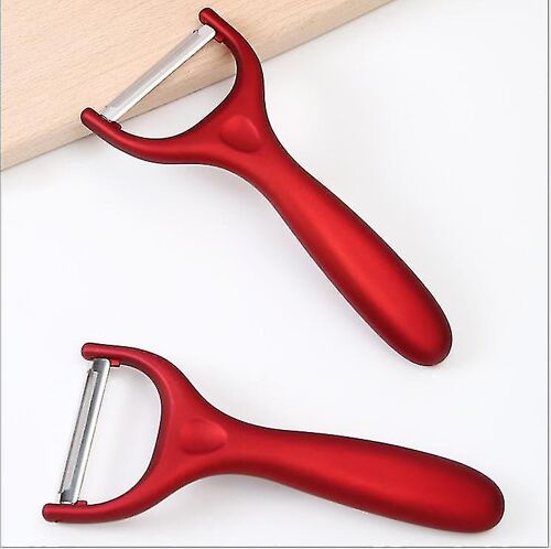 Ensemble d'éplucheurs en céramique Cooking Light avec lames ultra tranchantes et durables, poignées ergonomiques, ustensiles de cuisine rouges, 2 pièces