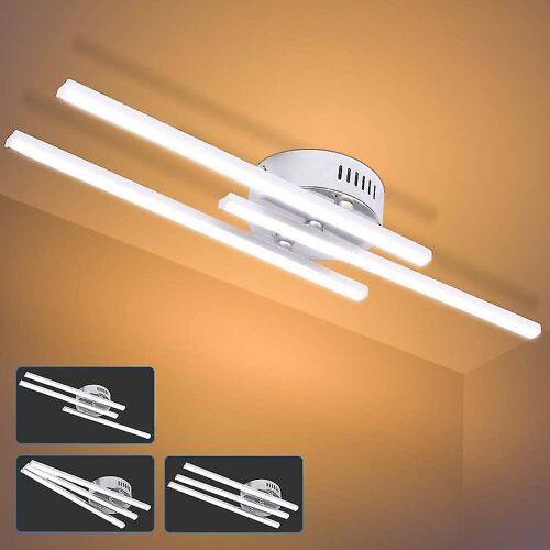 Plafonnier Led 18 W, Design Moderne À Bandes Parallèles, Avec 3 Bandes Lumineuses Parallèles, Pour Salon, Chambre À Coucher, Salle À Manger