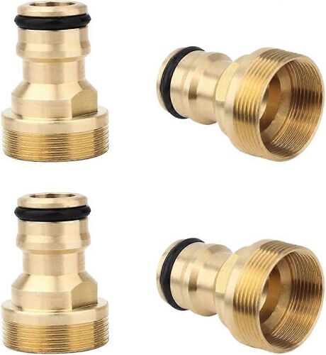 Adaptateur de robinet de tuyau d'arrosage 4 pièces connecteur de robinet en laiton adaptateur de robinet de cuisine universel de jardin adaptateur fileté mâle et femelle adaptateur de connexion rapide