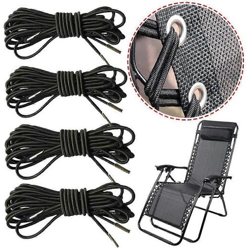 Lot De 4 Cordes Élastiques De Rechange, Idéales Pour Chaises Longues, Fauteuils De Jardin, Chaises Longues De Jardin Et Chaises De Plage.
