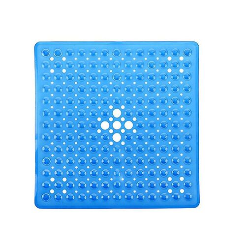 Tapis de bain antidérapant carré avec ventouses - Durable et élégant - Tapis de douche antidérapant - Design moderne - Ventouses de qualité - Lavable en machine et L