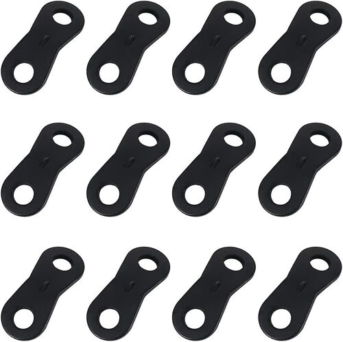 12 Pièces Ajusteur De Cordon Tendeurs De Tente Guyline Ajusteur De Corde Ajusteur De Corde En Alliage D'aluminium Boucle De Corde À Vent 2 Trous Ajust
