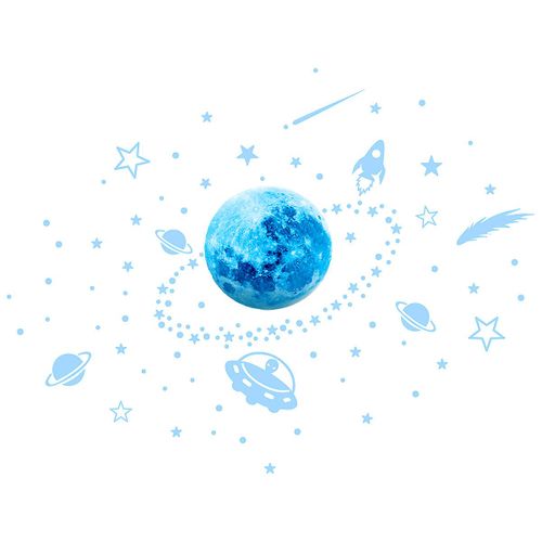 Autocollants Muraux Phosphorescents Pour Chambre D'enfant, Lune Et Étoiles, Décoration De Plafond Pour Chambre D'enfant, Garçon, Fille, Adulte