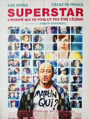 Superstar -Véritable Affiche De Cinéma Pliée - Format 120x160 Cm - De Xavier Giannoli Avec Kad Merad, Cécile De France, Louis-Do De Lencquesaing, Stephan Wojtowicz  -2012