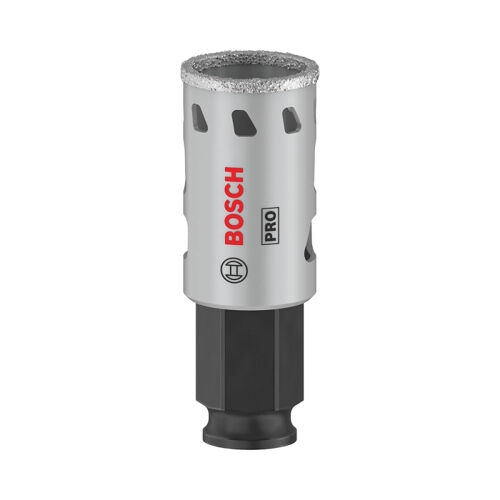 Bosch 1x Scie trépan PRO Tile Power Change Plus (pour Carrelages durs, Carreaux tendres, Ø 25 mm, Professional Accessoire Perceuses/visseuses rotatives)