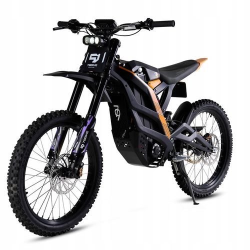 Vélo Électrique 79bike Falcon Pro Moto , Puissance De 10000w, Vitesse Maximale De 85 Km/H, Batterie 72v 35ah, Suspension Intégrale, Compatible Carte Nfc, Autonomie De 120 Km - Noir Et Jaune