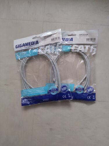GIGAMEDIA -  2 Câbles  RJ45 Cat.6 S/FTP 2 mètres