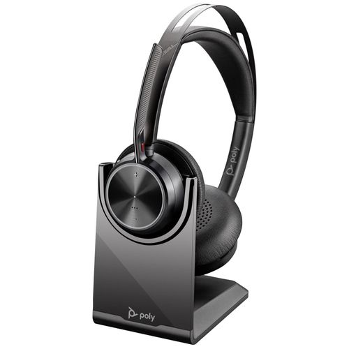 HP Poly Voyager Focus 2 - Micro-casque - sur-oreille - Bluetooth - sans fil, filaire - USB-A via adaptateur Bluetooth - noir - Certifié pour Microsoft Teams