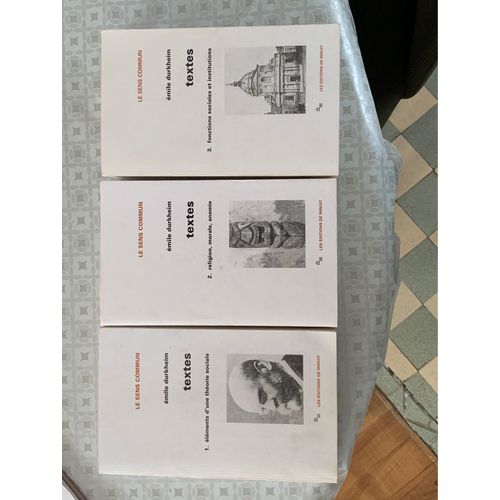 Textes- Volume 1,2 Et 3, Emile Durkheim