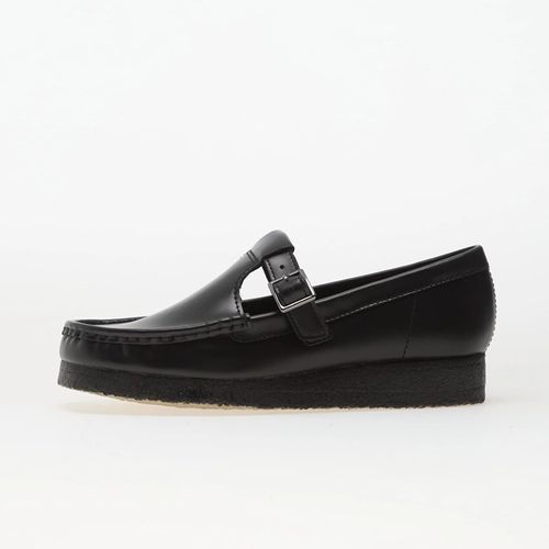 Chaussures Baskets Clarks Originals Wallabee T Bar Blk Hishine Lea Eur