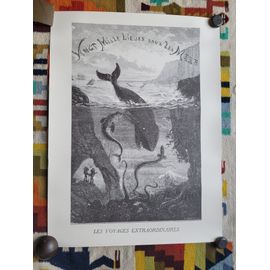 Trois Affiches De Jules Verne En Fac-Similé : Les Enfants Du Capitaine Grant. 5 Semaines En Ballon. Vingt Mille Lieues Sous Les Mer. Format : 46 X 61,5 Cm.
