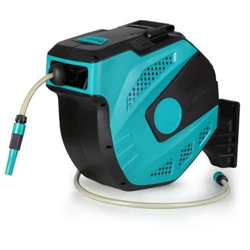 Enrouleur de Tuyau d'Arrosage Rétractable Mural 20m COSTWAY-Support Pivotant à 180°-Diamètre 16mm-Kit Complet-Buse de Pulvérisation