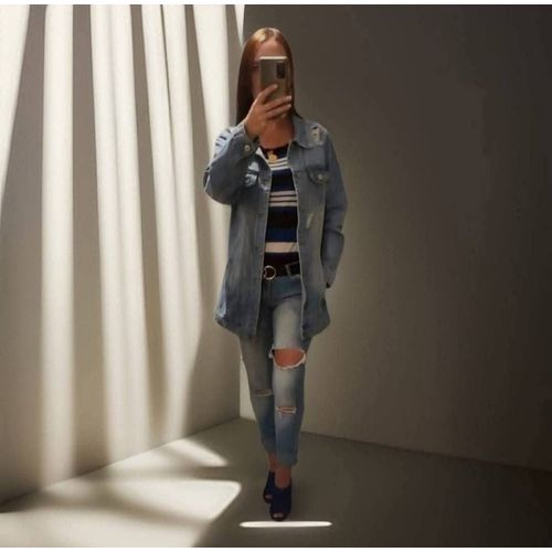 Jeans Troué Fashion Femme