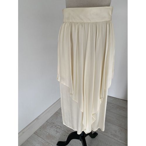 Jupe En Soie Beige Clair Neuve Taille 42 