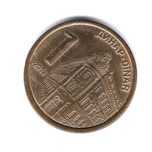 Serbie Piece De 1 Dinar 2018 Acier Plaque Cuivre Puis Laiton Km 54