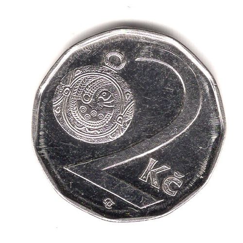Tchequie Piece De 2 Korun 2009 Acier Plaque Nickel Km 9