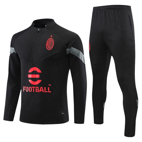 Survêtement Ac Milan · Ensemble Entraînement Football Manches Longues ¿ Noir