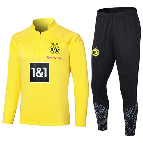 Ensemble Entraînement Borussia Dortmund 23/24 Maillot Football Adulte Enfant Manches Longues Jaune
