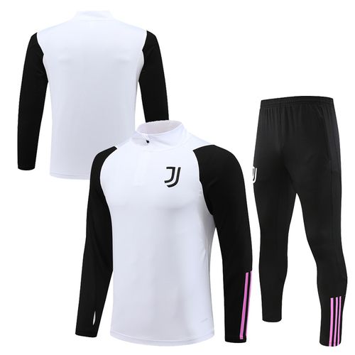 Ensemble Entraînement Juventus 23/24 Maillot Football Adulte Enfant Manches Longues Blanc