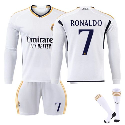 Maillot Real Madrid 23/24 Domicile Ronaldo #7 Ensemble Entraînement Manches Longues