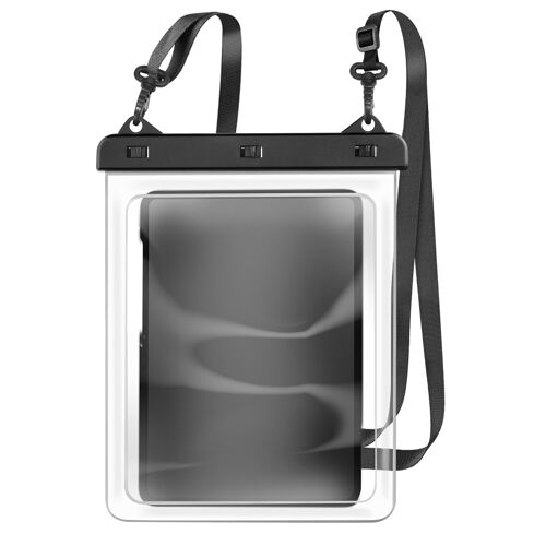 Pochette Étanche pour Tablette 12 pouces IPX8 avec Fenêtre Tactile et Lanière Transparent