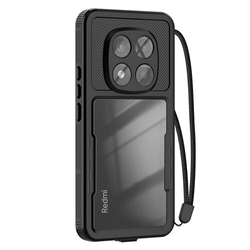 Coque Étanche pour Redmi Note 14 Pro IP68 Antichoc 2m avec Dragonne Inclus Redpepper Noir