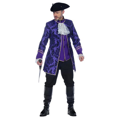 Déguisement Marquis Baroque Violet Luxe Homme - Taille: M