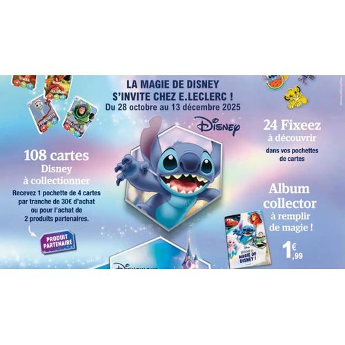 Cartes Disney Leclerc 2025