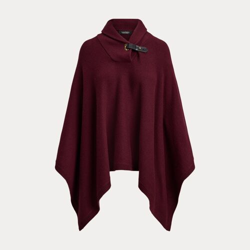 Poncho En Laine Mélangée À Boucle