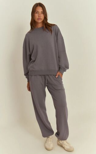 Femme Jogging Tissé Gris Charbon À Ourlets Resserrés | Taille Small