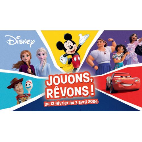 Lot Cartes / Autocollants Disney Auchan 2024 Jouons Rêvons