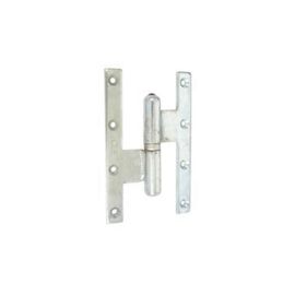 Paumelle Picarde Grand Écartement Bouts Carrés Zingué Blanc 160x100mm Gauche Torbel Pge161g1