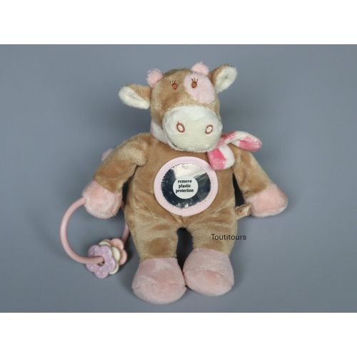 Doudou vache beige rose éveil Noukie's