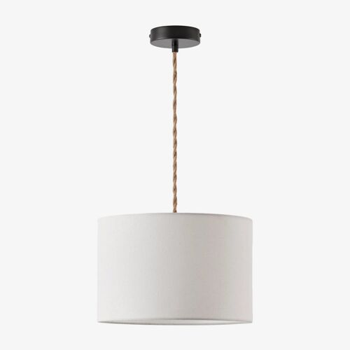 Lampe De Plafond En Tissu Arlina Naturel- Noir