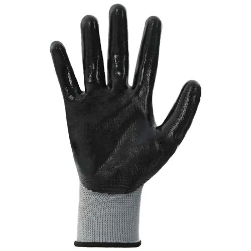 vidaXL Gants de Travail 24 pcs Gris et Noir 10 / xl Polyester