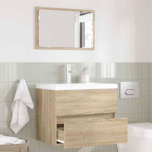 Vidaxl Ensemble De Mobilier De Salle De Bain Avec Tiroir Chêne Sonoma