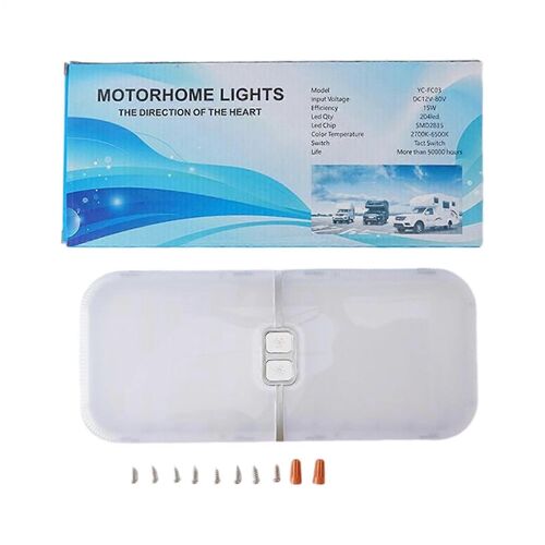 Eclairage Interieur Pour Camping-Car : Plafonnier Led 1230 V Avec Luminosite Reglable, Ideal Pour La Lecture, Les Voyages En Voiture Et Le Camping.
