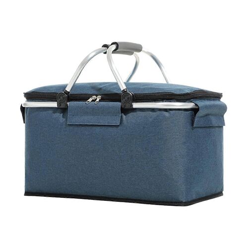 Panier Isotherme Portable Pliable Avec Poignee Et Cadre Resistant, Ideal Pour Les Pique-Niques En Camping, En Voyage Ou En Plein Air (1 Piece).