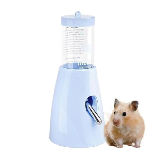 Bouteille d'eau pour hamster avec support, 80 ml, etanche, pour petits animaux en cage ou en enclos.