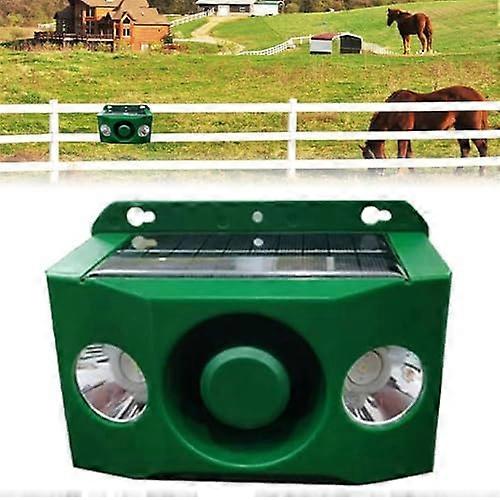 Lampes Solaires Anti-Animaux, Detecteur De Mouvement Solaire Exterieur Avec Alarme, Volume Sonore Eleve, 2 Projecteurs