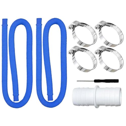 Tuyau Erdpool de 100 cm pour piscine. Tuyau a connexion stable pour la circulation de l'eau, l'aspiration manuelle et les raccordements de spa, bleu.