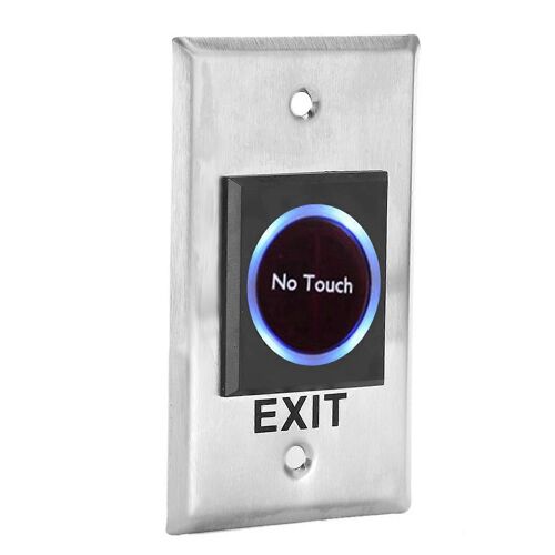 Interrupteur tactile, retroeclairage bleu, bouton de sortie infrarouge DC12V pour controle d'acces sans contact, performances stables, convient pour