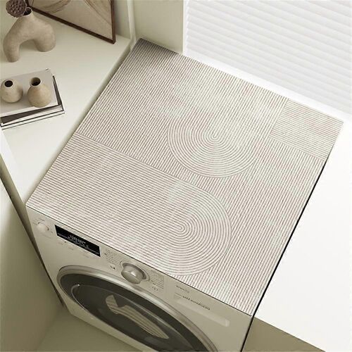 Tapis de protection en silicone absorbant a sechage rapide pour lave-linge et seche-linge, style 7 (30 x 40 cm), pour buanderie.