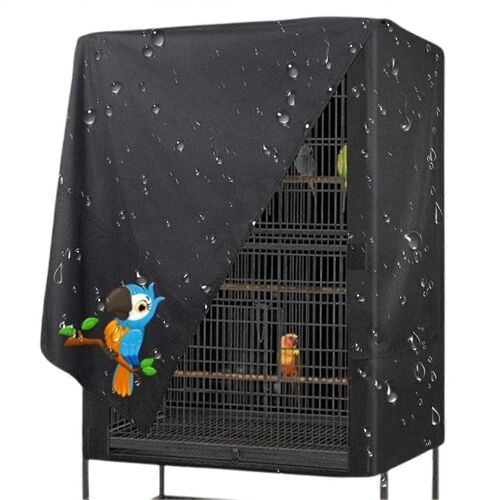 Housse impermeable pour cage a oiseaux, protection pour abri a perroquets, tissu Oxford respirant et leger, 48 x 48 x 102 cm