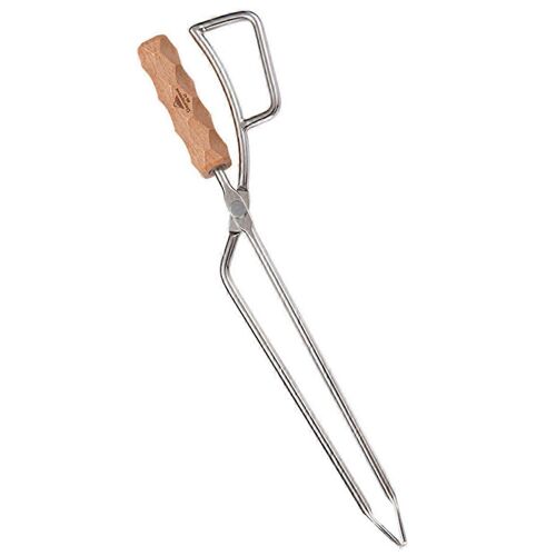 Pinces a charbon en acier inoxydable pour barbecue et cheminee