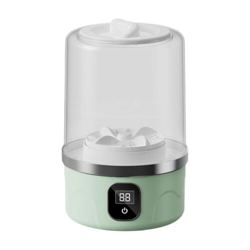 Mini machine a laver portable, 1 L, pour sous-vetements et chaussettes, nettoyeur de sous-vetements sans fil pour residences etudiantes et appartements, verte