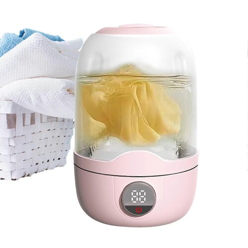 Machine a laver portable rechargeable pour vetements de bebe, gobelet de 1,1 L, rose
